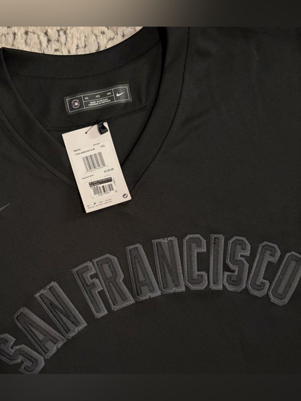 Nike Authentic San Francisco Giants Black MLB Baseball Jersey Men's Sz: 3XL - Picture 2 of 5